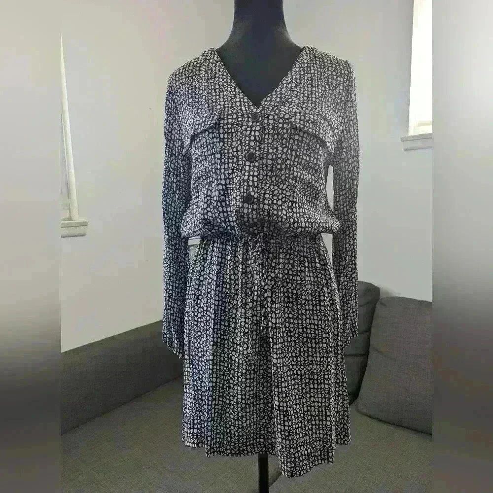 Max Studio Geometric Shirt Dress -- Size Small